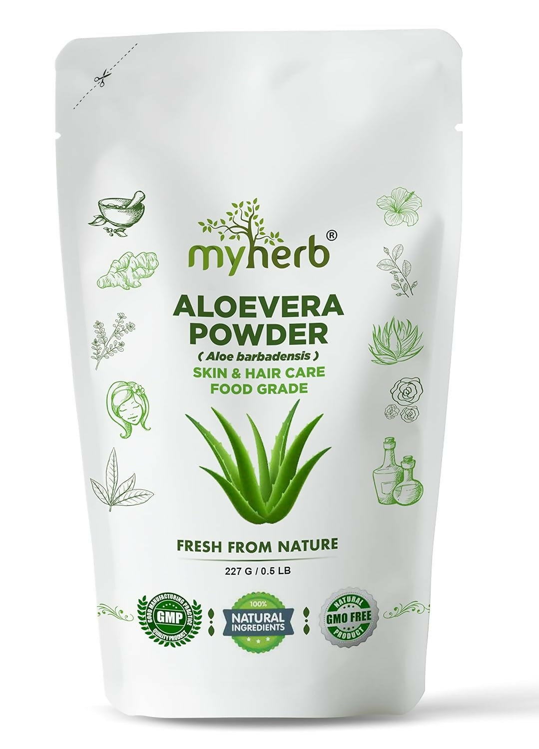 Myherb Pure Natural Organic Aloevera Powder