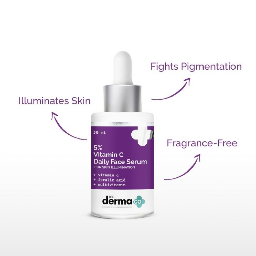 The Derma Co 5% Vitamin C Daily Face Serum With Ferulic Acid & Multivitamin