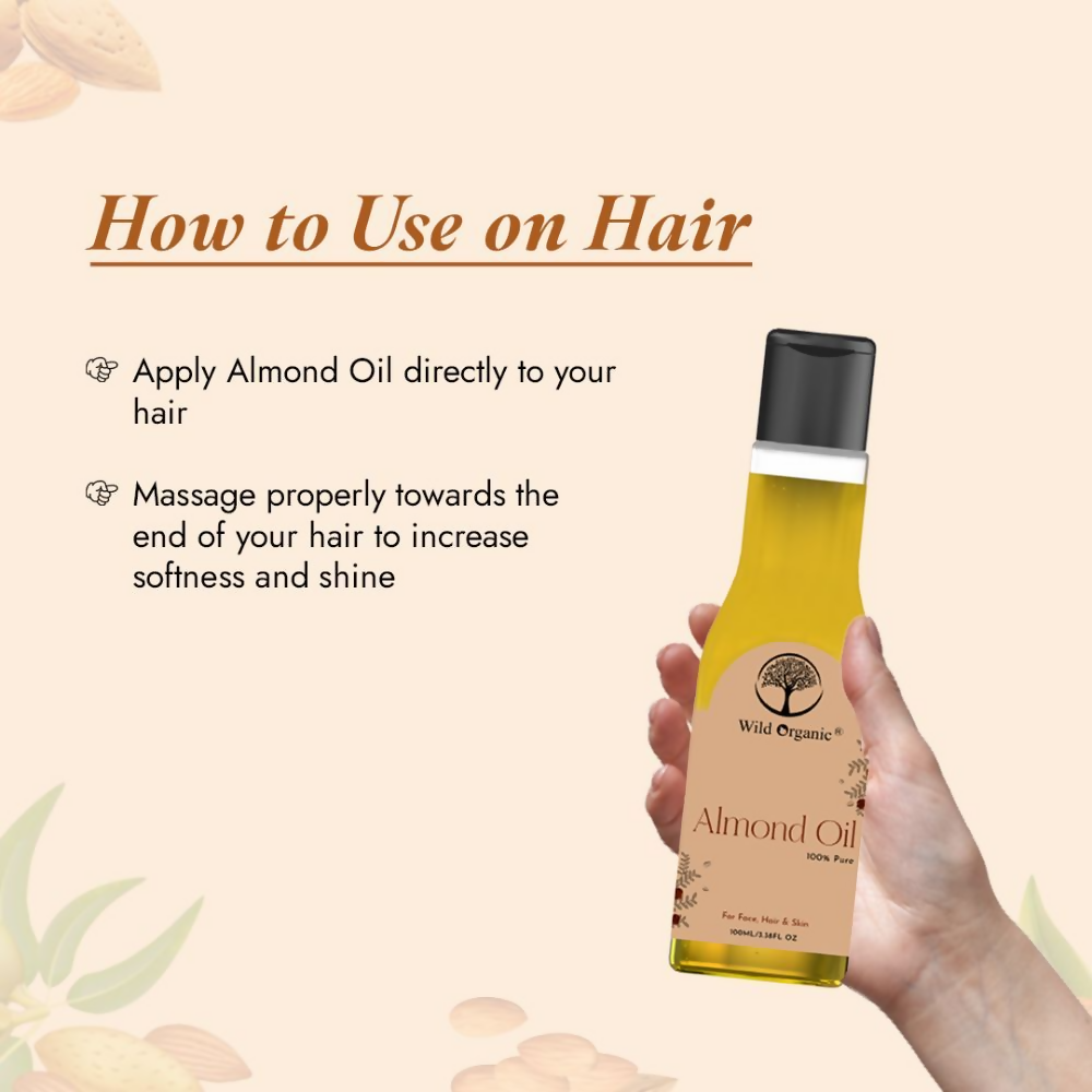 Wild Organic Cold Pressed Almond Hair Oil
