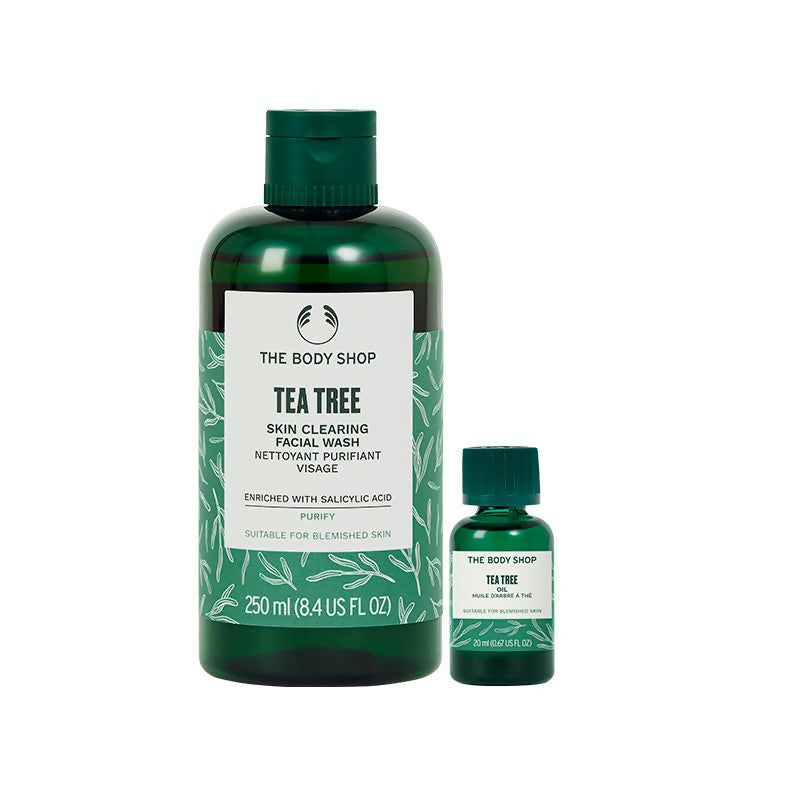 The Body Shop Tea Tree Facial Wash & Face Oil Combo
