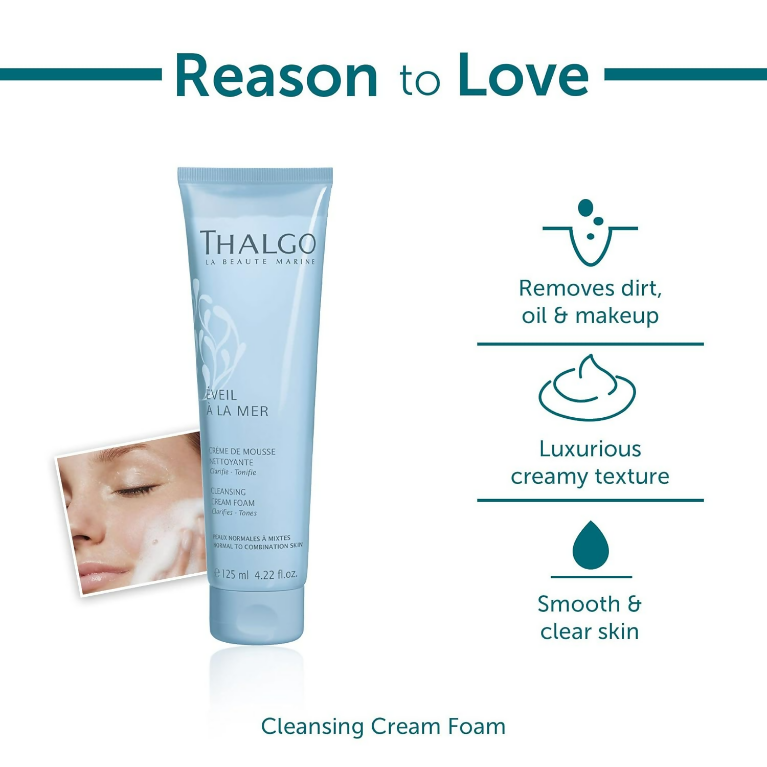 Thalgo Cleansing Cream Foam - Cream-to-Foam Face Cleanser
