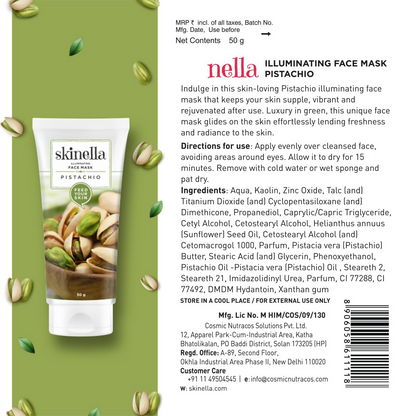 Skinella Illuminating Face Mask Pistachio