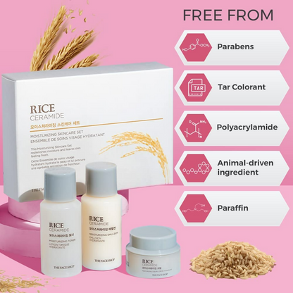 The Face Shop Rice & Ceramide Moisturizing Skincare Set Kit