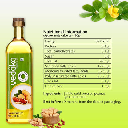 Vedaka Cold Pressed Peanut (Groundnut) Oil