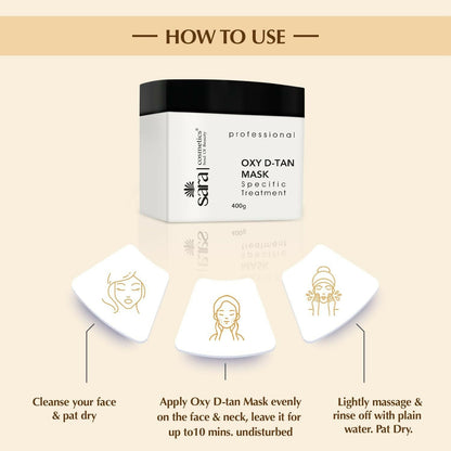 Sara Oxy D-TAN Mask For Instant Tan Removal & Glowing Skin