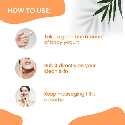 NutriGlow NATURAL'S Vitamin C Lightening Body Yogurt, Moisturize Skin, Deep Nourishing