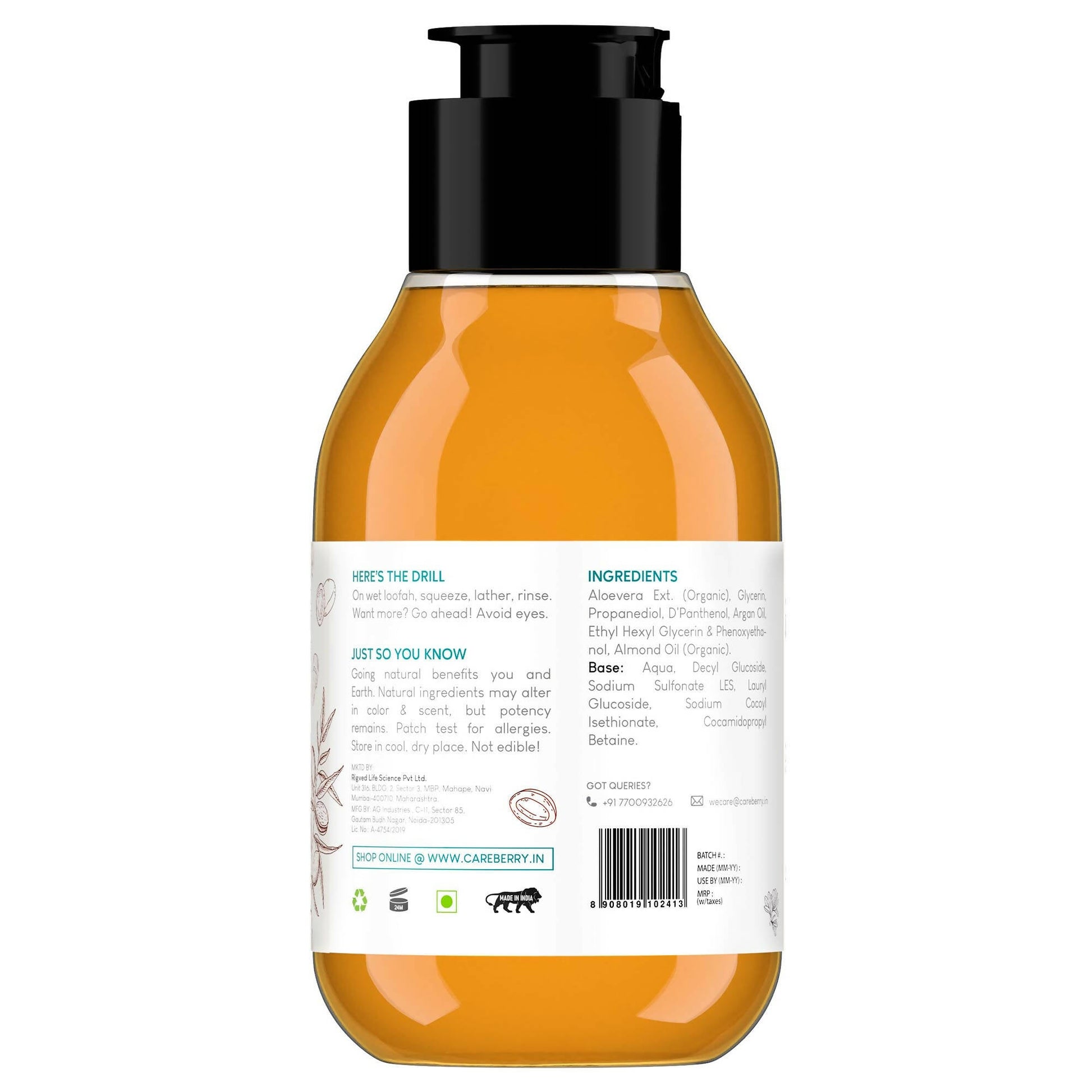 careberry argan almond oil shower gel buy in usa
