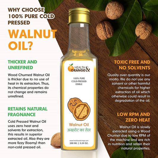 Buy H&O 100% Pure Cold Pressed Edible Walnut Oil from DrMediCart, Ship from India to USA