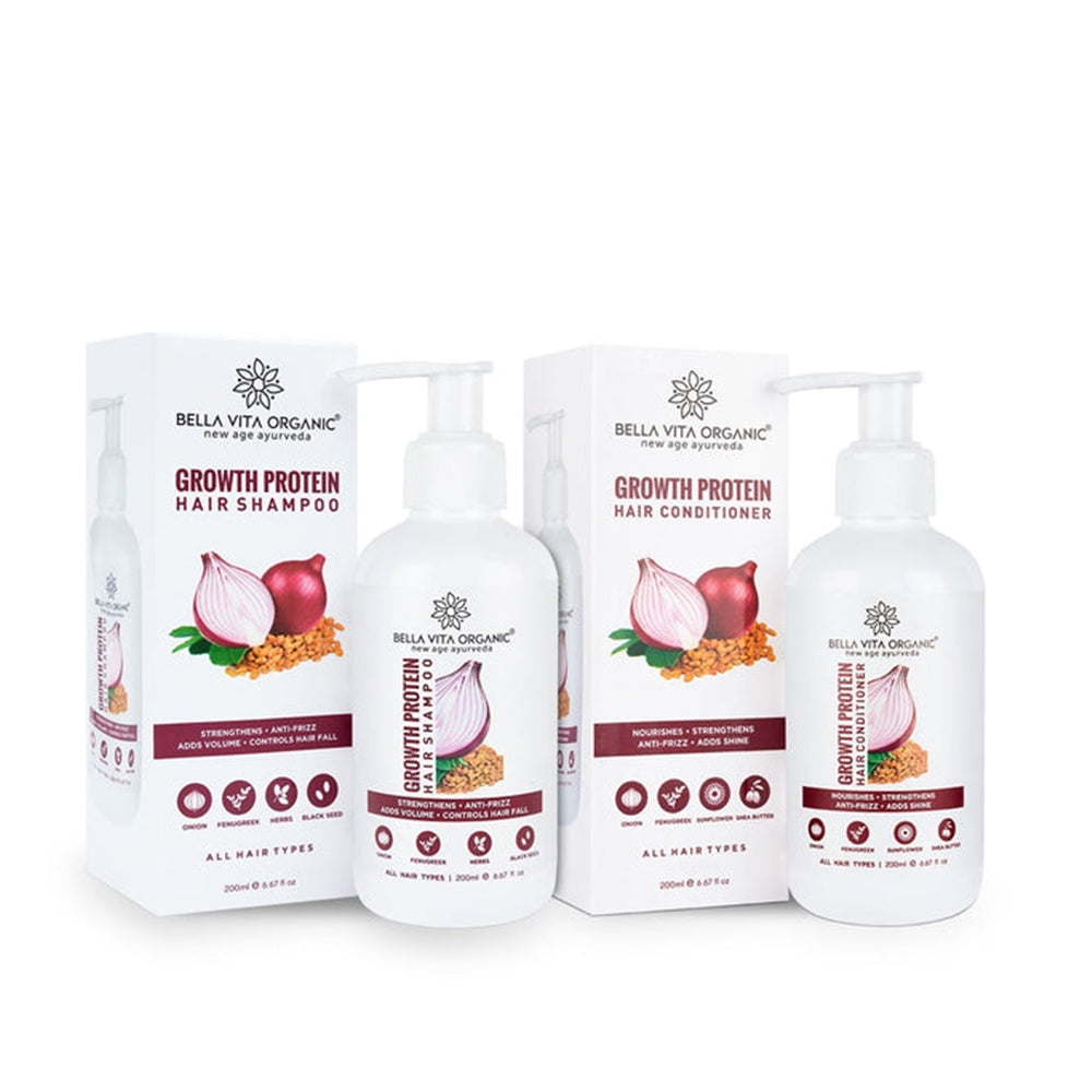 Buy Bella Vita Organic Growth Protein Shampoo & Conditioner Combo from DrMediCart, Ship from India to USA