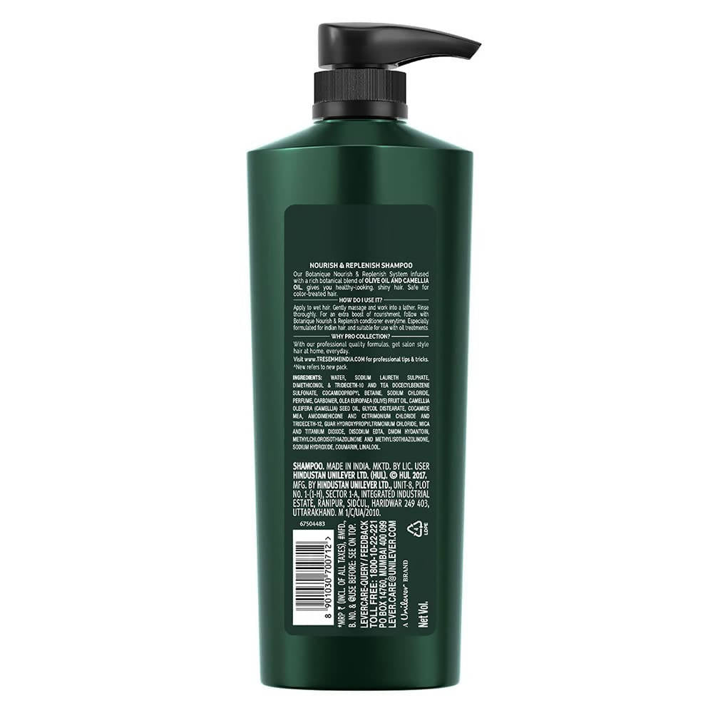 TRESemme Botanique NR Nourish & Replenish Shampoo With Olive & Camellia Oil for Frizz Control & Hair Growth| Paraben Free| Smoothens Dry