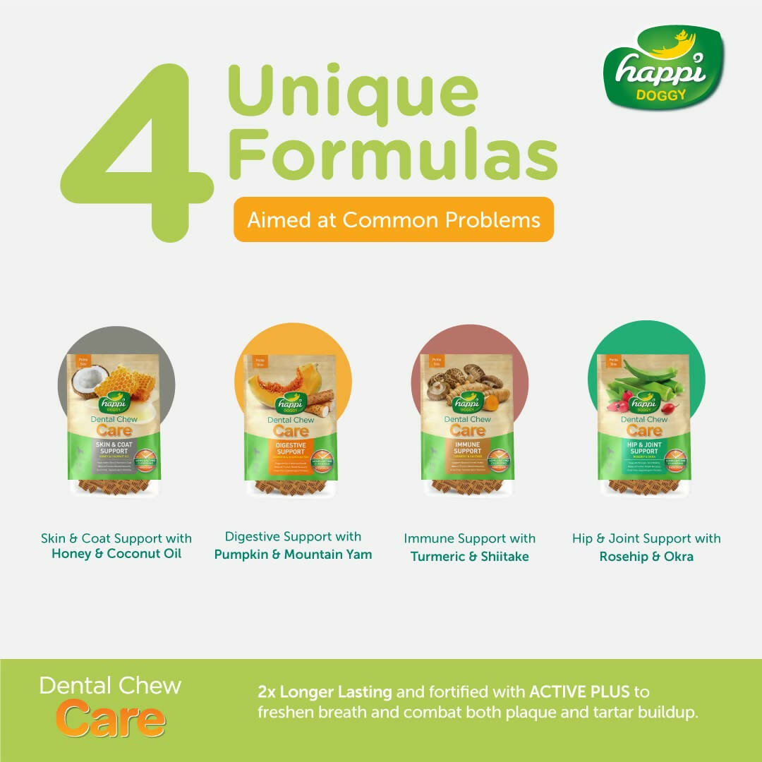 Happi Doggy Chews – Immune Support and Oral Health for Dogs with Turmeric and Shiitake