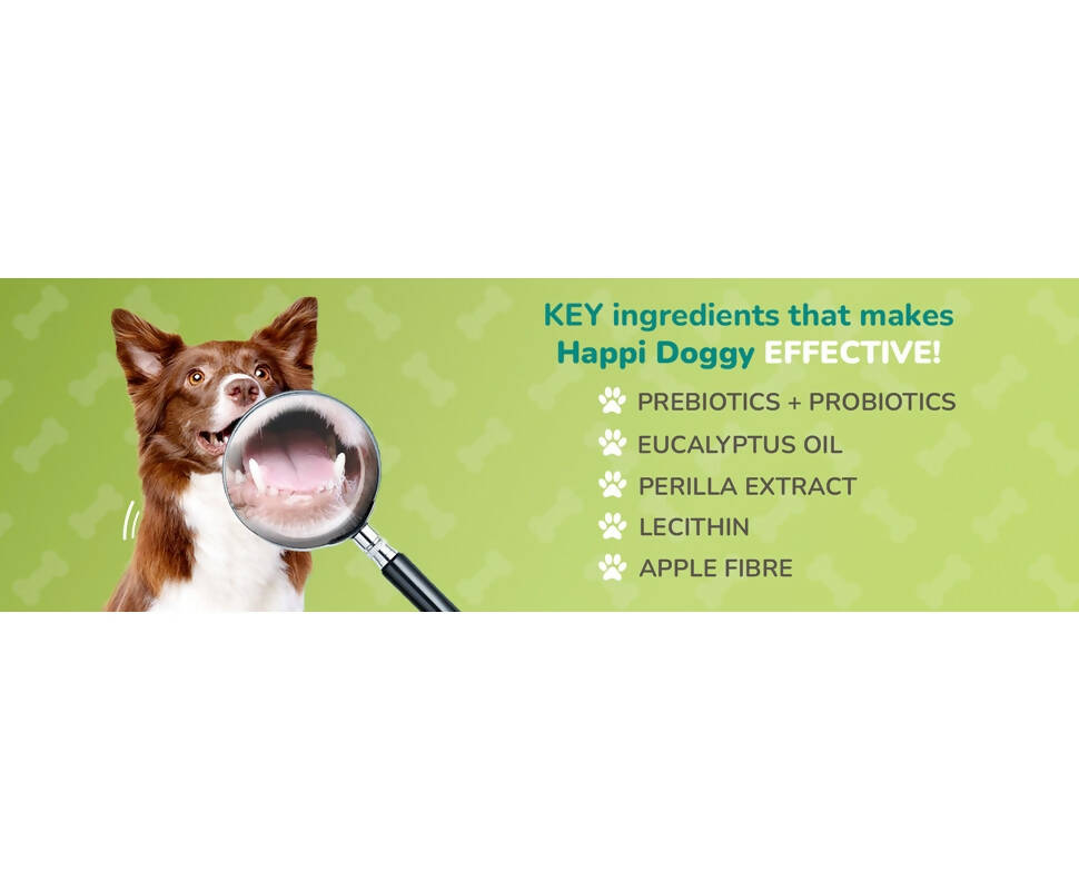 Happi Doggy Dental Chew with Rosehip and Okra – Hip and Joint Support for Dogs