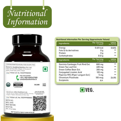 End2End Nutrition Keto Cutz metabolism boost  For weight care  Tablets
