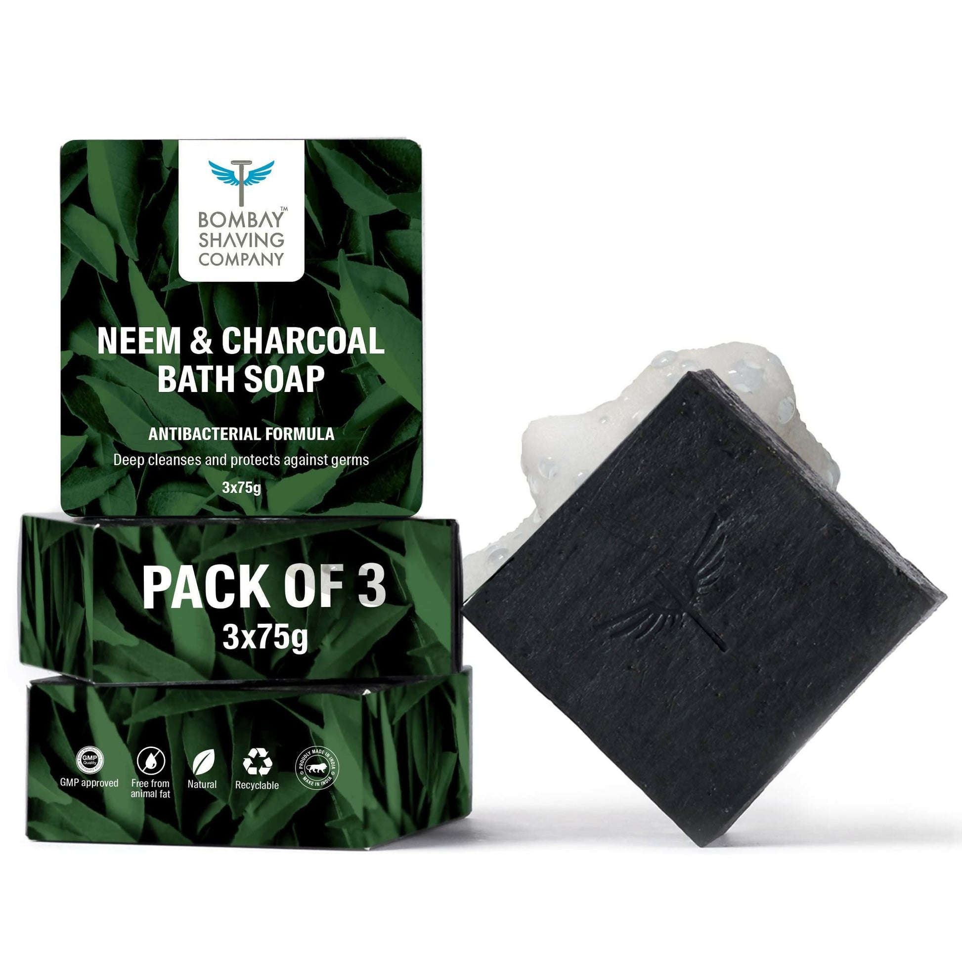 Bombay Shaving Company Charcoal and Neem Bath Soap for Men