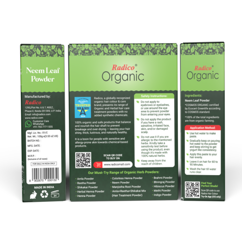 Radico Organic Neem Leaf Powder For Shiny & Healthy Hair