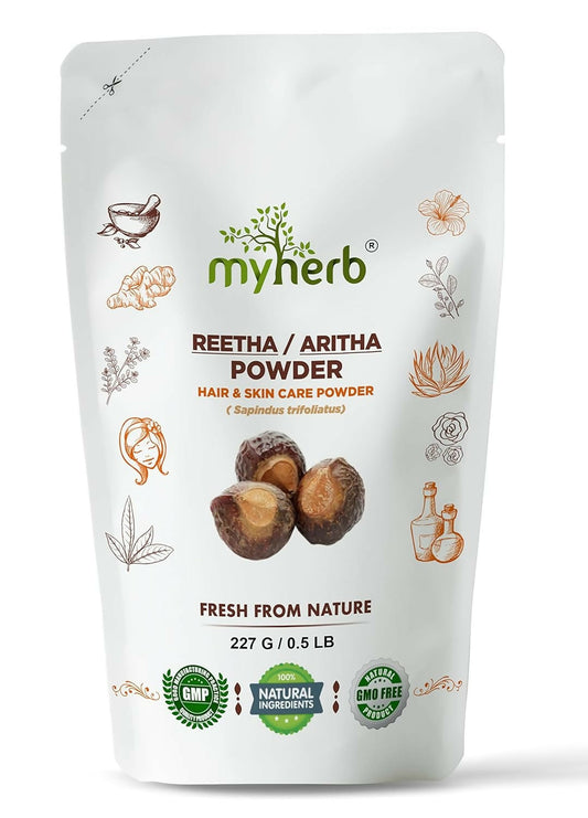 Myherb Natural Pure Organic Double Filtered Aritha/Reetha Powder
