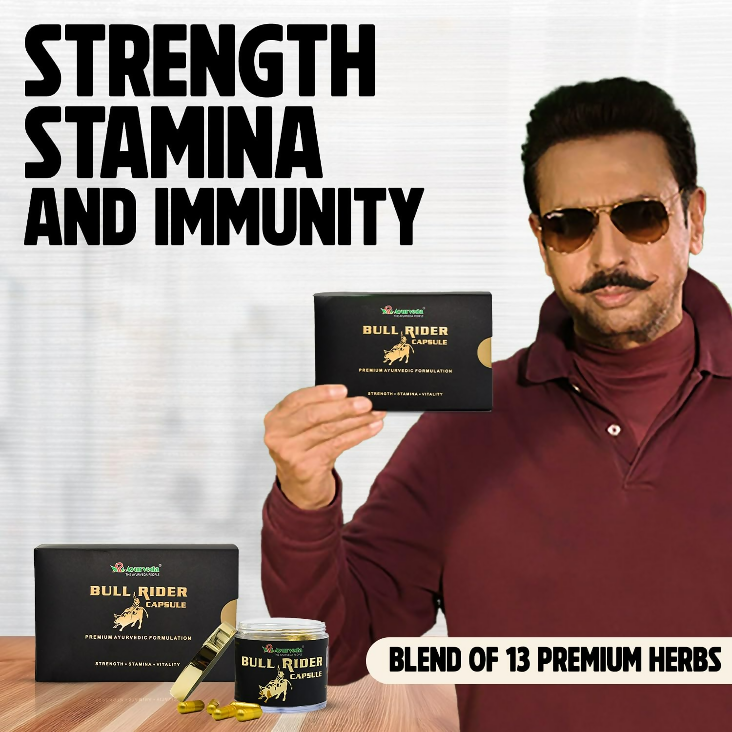 A R Ayurveda Bull Rider Capsules