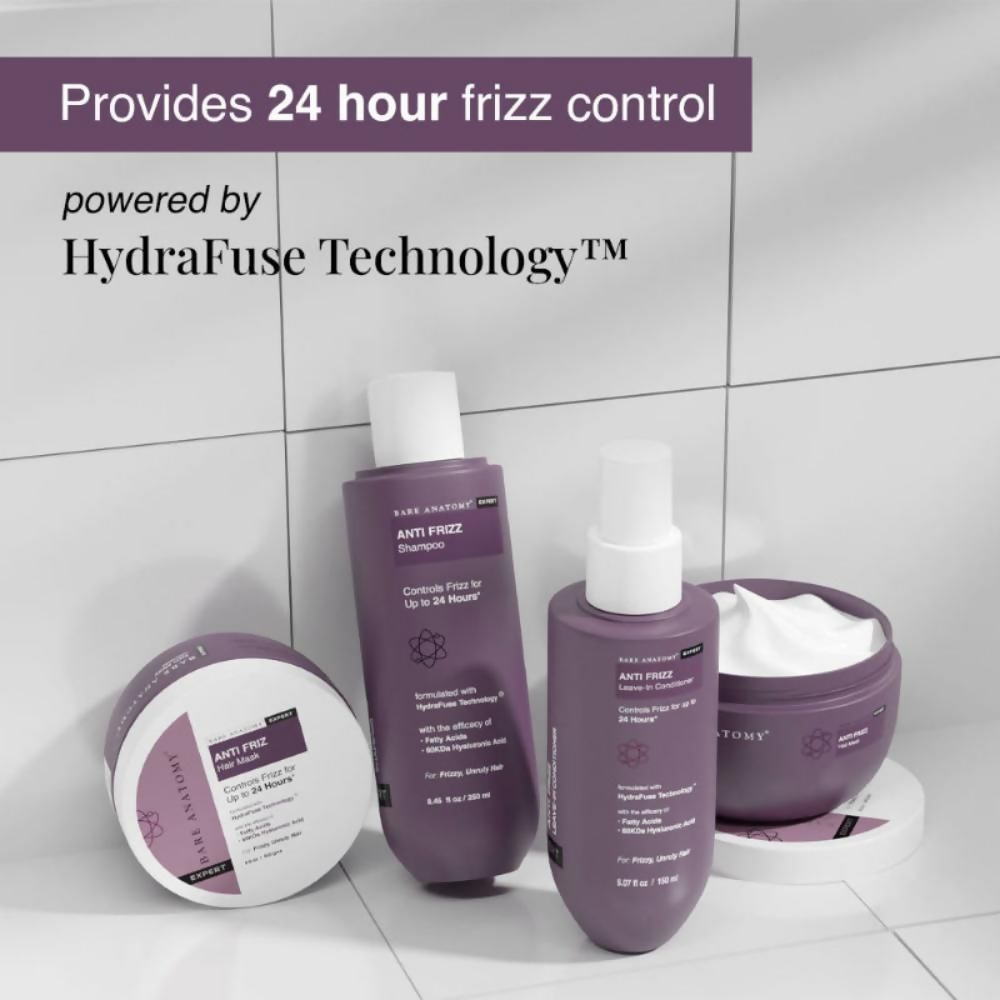 Bare Anatomy Anti Frizz Regime With Shampoo, Hair Mask & Leave In Conditioner