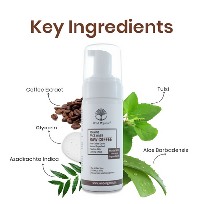 Wild Organic Faoming Face Wash Raw Coffee