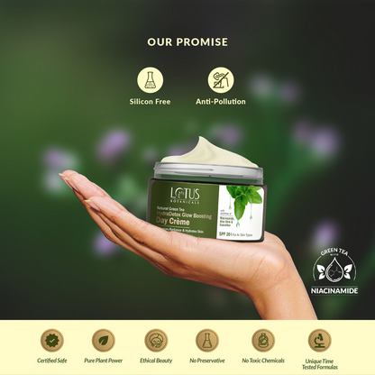 Lotus Botanicals Natural Green Tea Hydradetox Glow Boosting Day Cream Spf 20