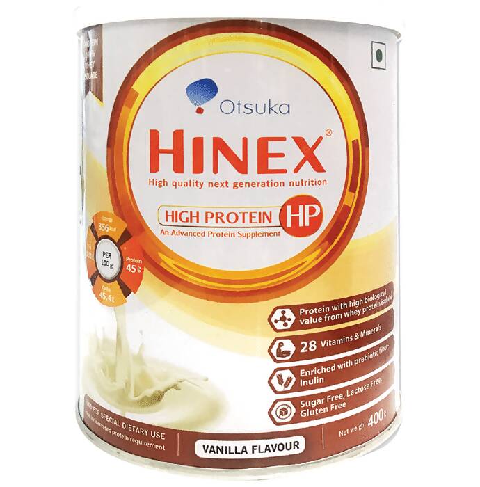Buy Hinex HP High Protein Powder - Vanilla Flavor from DrMediCart, Ship from India to USA