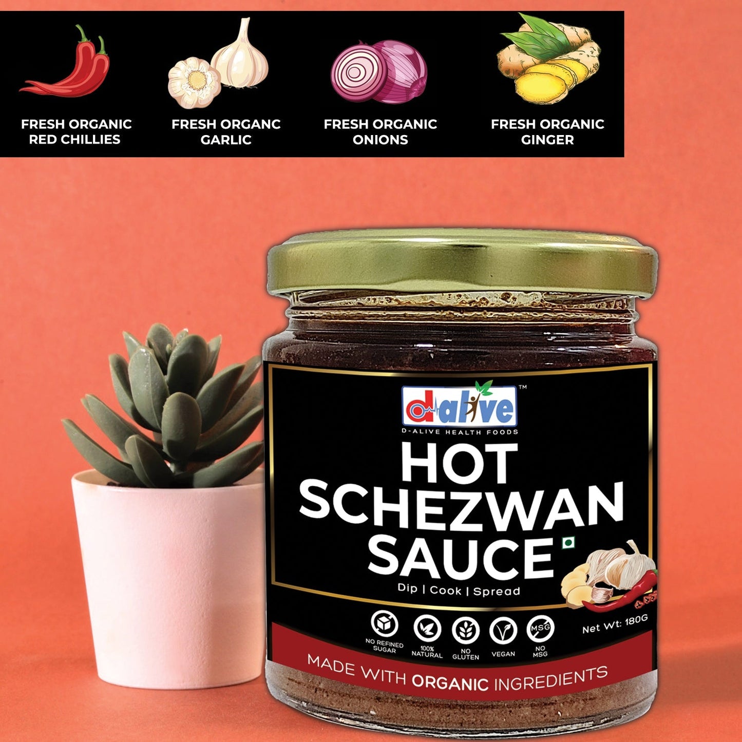 D-Alive Hot Schezwan Sauce - Drmedicart