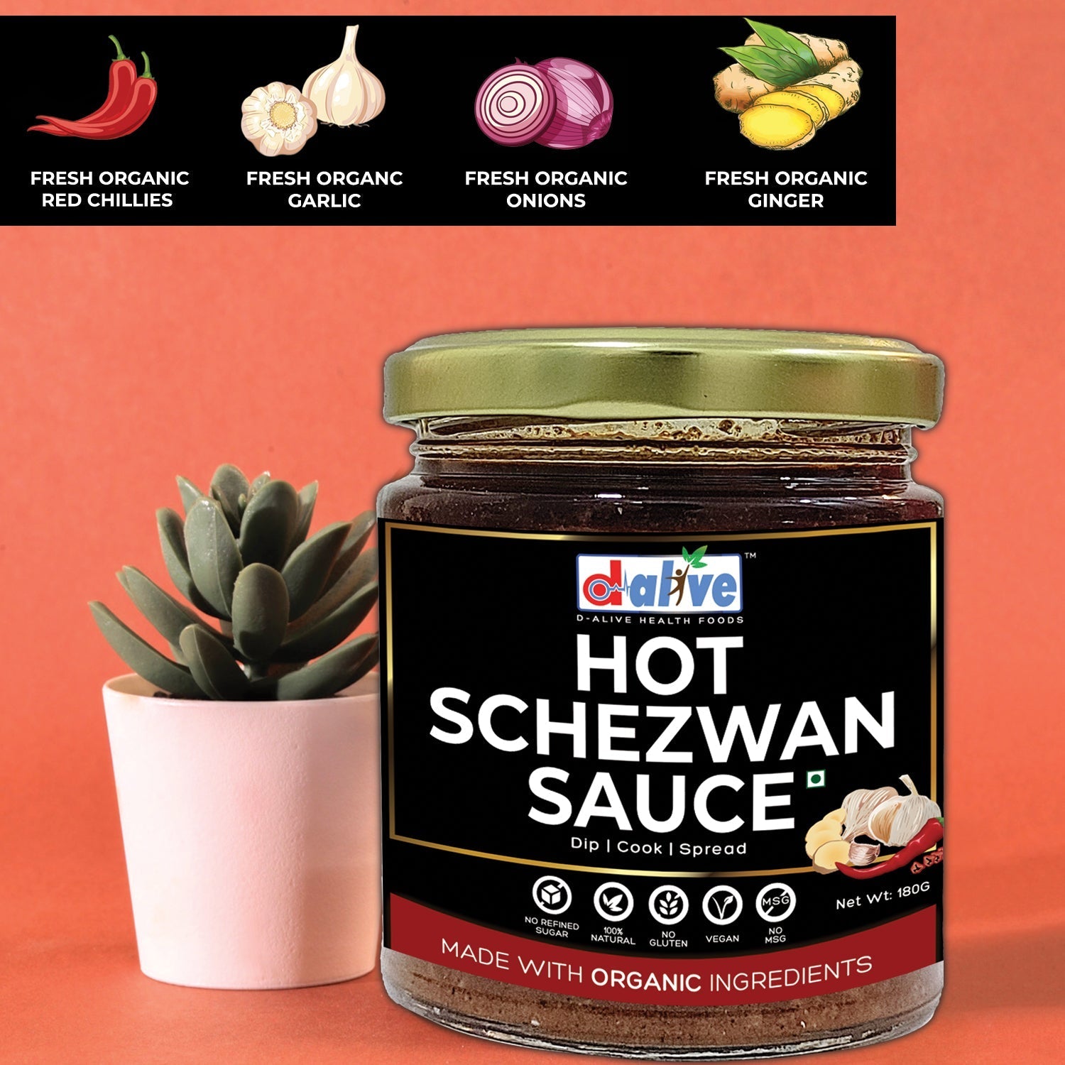 D-Alive Hot Schezwan Sauce - Drmedicart