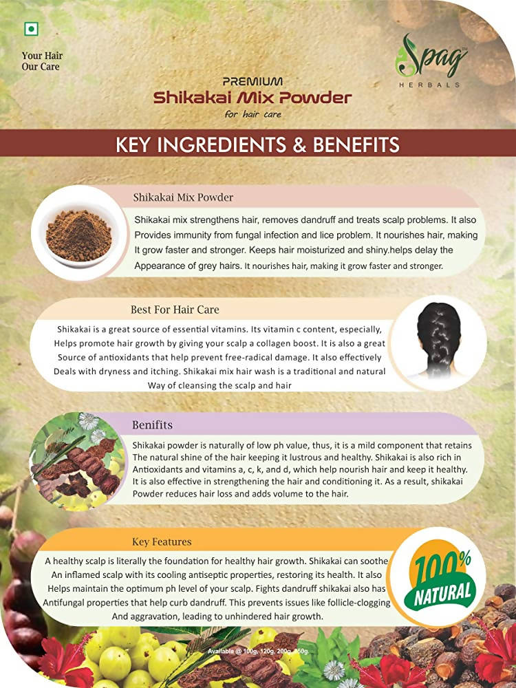 Spag Herbals Premium Shikakai Mix Powder