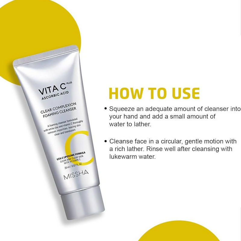 Missha Vita C Plus Clear Complexion Foaming Cleanser