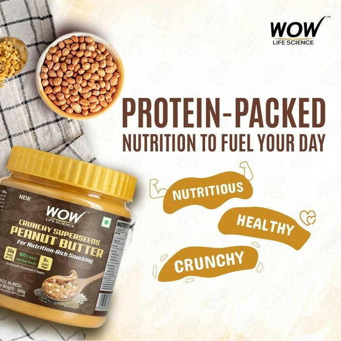 Wow Life Science Crunchy Superseeds Peanut Butter