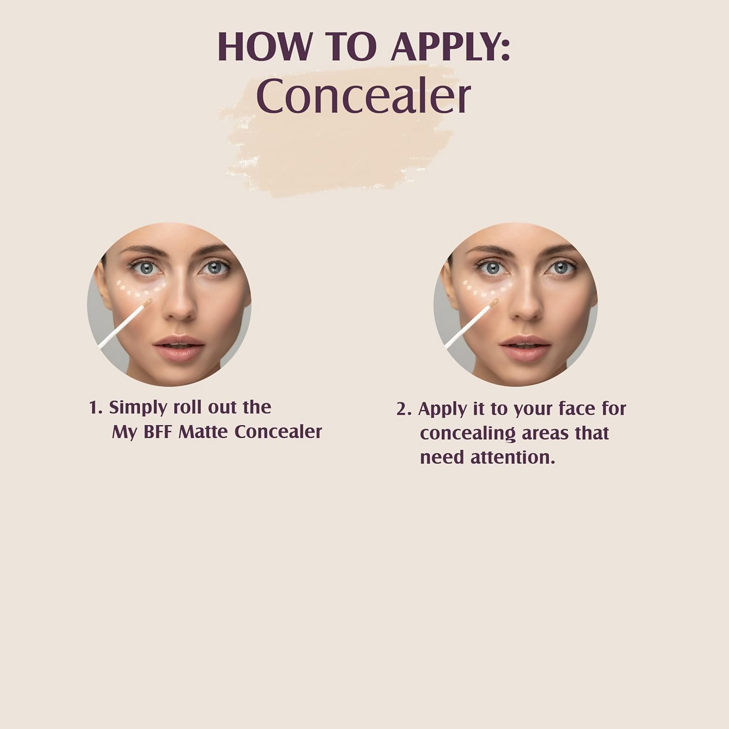 Glam21 My BFF Matte Liquid Concealer For All Skin Tone Matte Finish - Beige