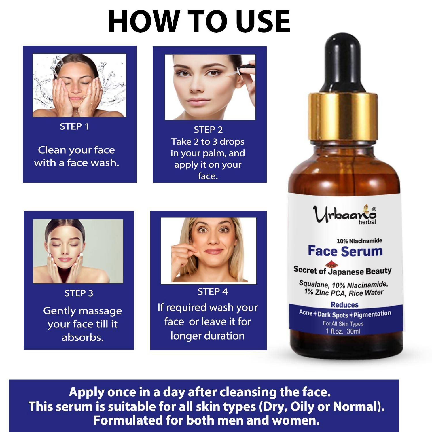 Urbaano Herbal 10% Niacinamide Serum