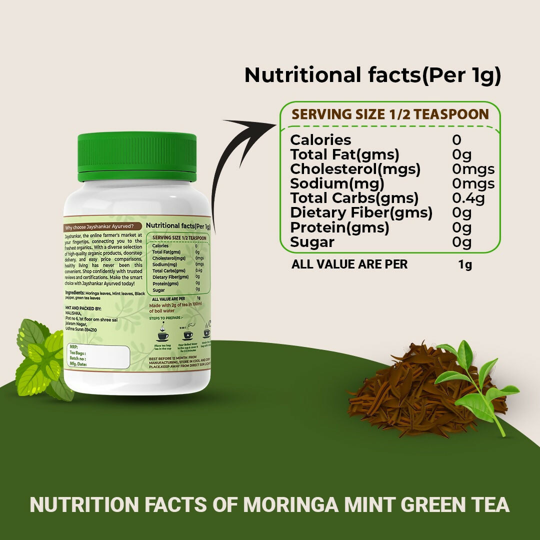 Jayshankar Ayurved Herbal-Mint Green Tea