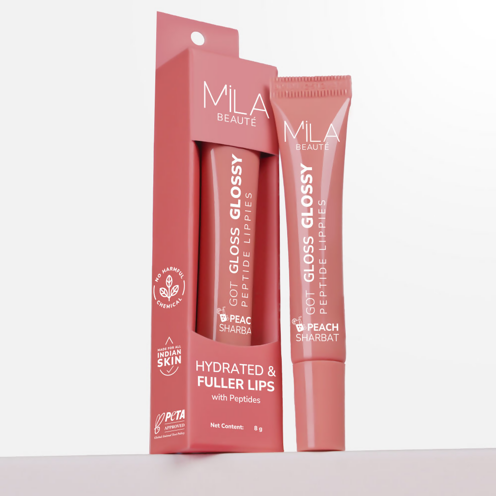 Mila Beaute Got Gloss Peptide Lippies - Peach Sharbat