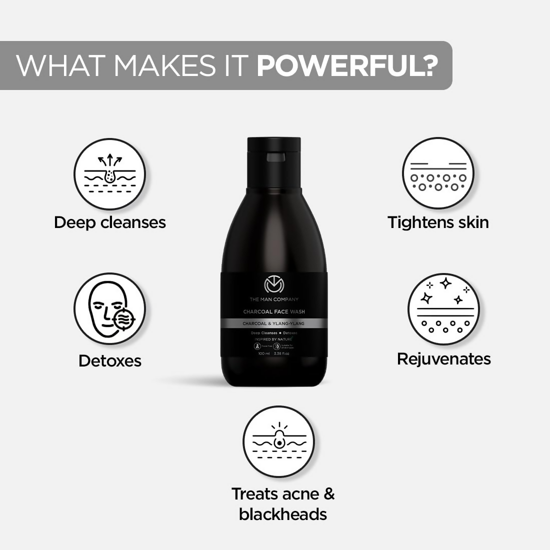 The Man Company Activated Charcoal Face Wash For Men
