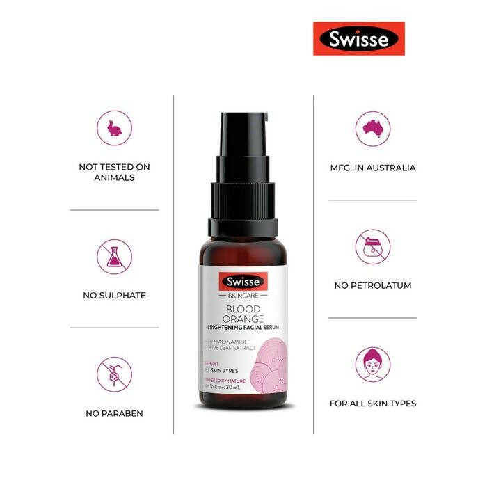 Swisse Skincare Blood Orange Brightening Facial Serum with Vitamin C - DrMediCart