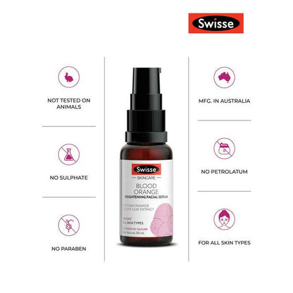 Swisse Skincare Blood Orange Brightening Facial Serum with Vitamin C - DrMediCart