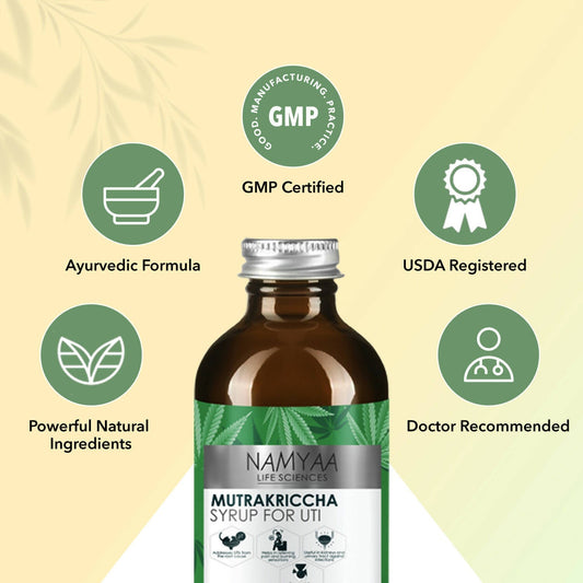 Buy Namyaa Mutrakriccha Syrup for UTI from DrMediCart, Ship from India to USA
