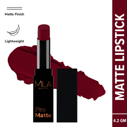 Mila Beaute Pro Matte Long Lasting Creamy Matte Finish Lipstick - Laila