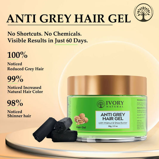 Buy Ivory Natural Grey Gel For Hair Restore Natural Dark Shine And Luster from DrMediCart, Ship from India to USA