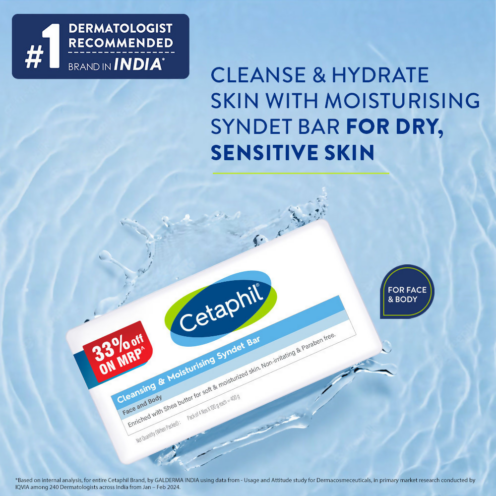 Cetaphil Cleansing & Moisturizing Syndet Bar
