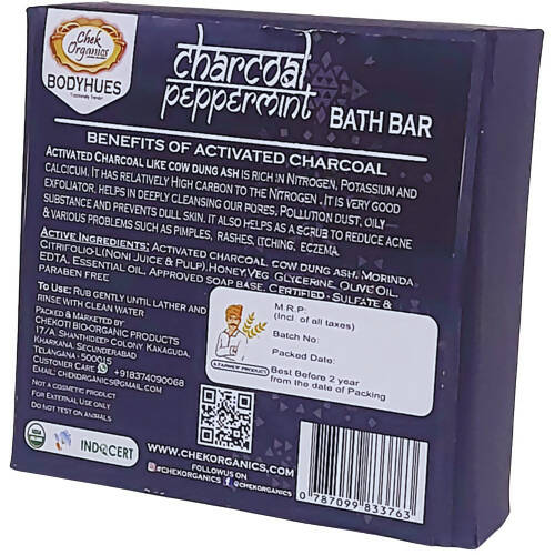 Chek Organics Charcoal Peppermint Dude Bath Bar