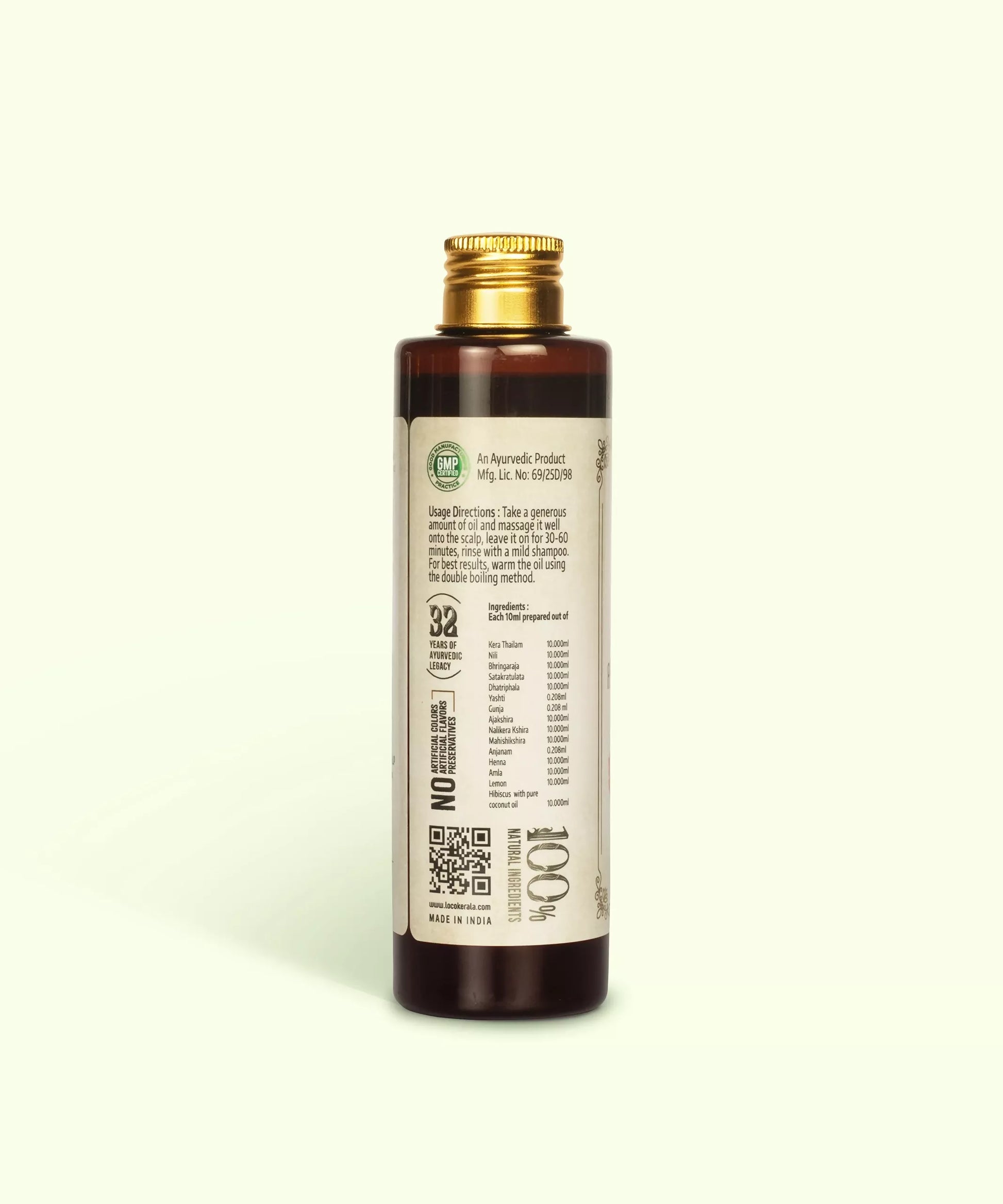 LocoKerala Neelibringadi Ayurvedic Hair Oil – For Healthy Scalp & Luxuriant Growth