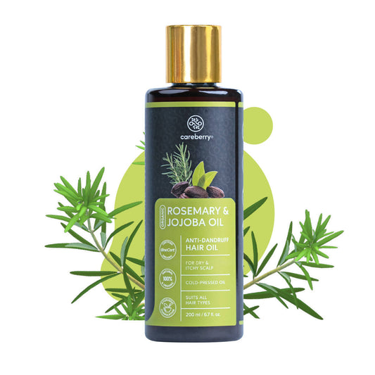 Buy Careberry Organic Rosemary & Jojoba Anti Dandruff Hair Oil from DrMediCart, Ship from India to USA