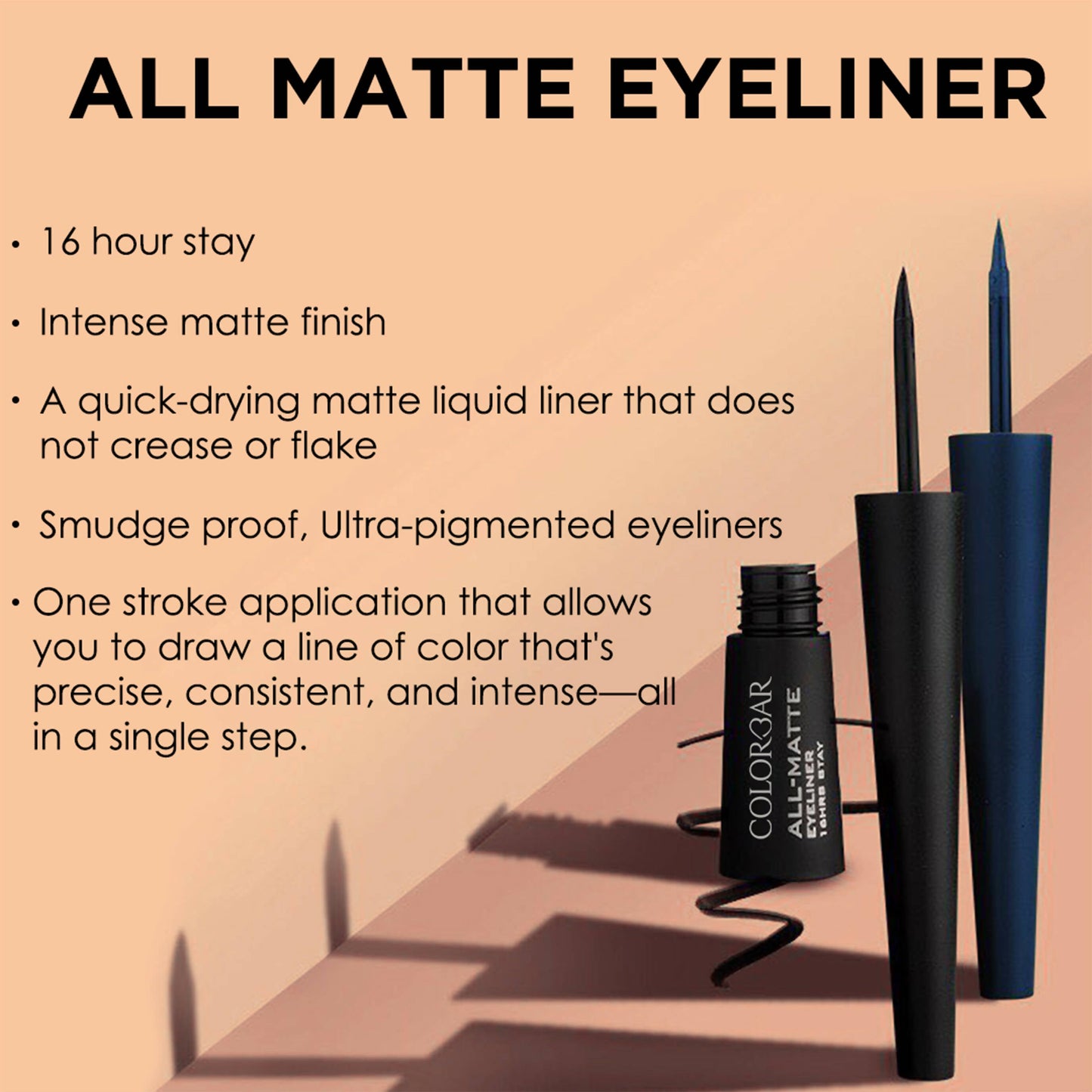 Colorbar All-Matte Eyeliner Matte Black