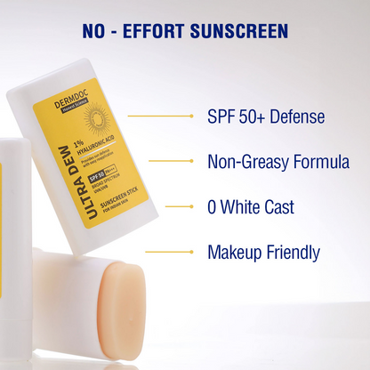 Dermdoc 1% Hyaluronic Acid Mini Sunscreen Stick SPF 50 PA +++
