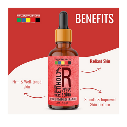 Organix Mantra Retinol Serum 3% for face with Vitamin E