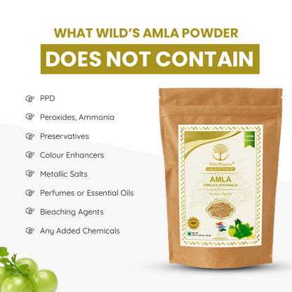 Wild Organic Amla Powder Natural Hair Growth