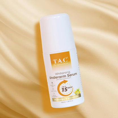 TAC - The Ayurveda Co. Lemon Serum Roll-On for Women & Men with Aloe Vera for Skin Whitening & Long Lasting Freshness