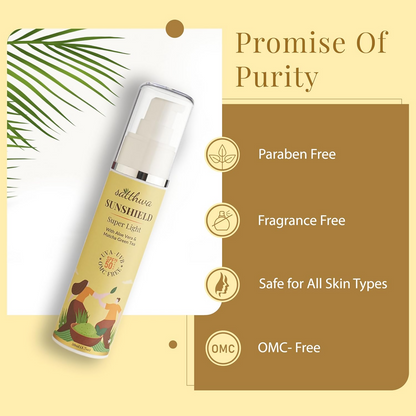 Satthwa Sunshield Super Light Sunscreen With Aloe Vera & Matcha Green Tea